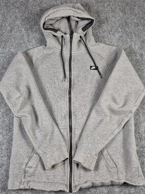 Nike Sportswear Modern Full Zip Hoodie Sweatshirt Men’s Small Gray 835858-091
